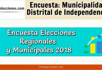 Encuesta Municipalidad Distrital de Independencia Elecciones 2018