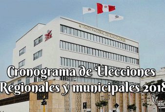 Cronograma de elecciones regionales y municipales 2018