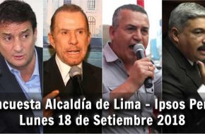 Encuesta Alcaldía de Lima Ipsos Perú - lunes 18 de Setiembre 2018
