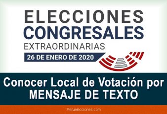 Conocer Local de Votación por MENSAJE DE TEXTO