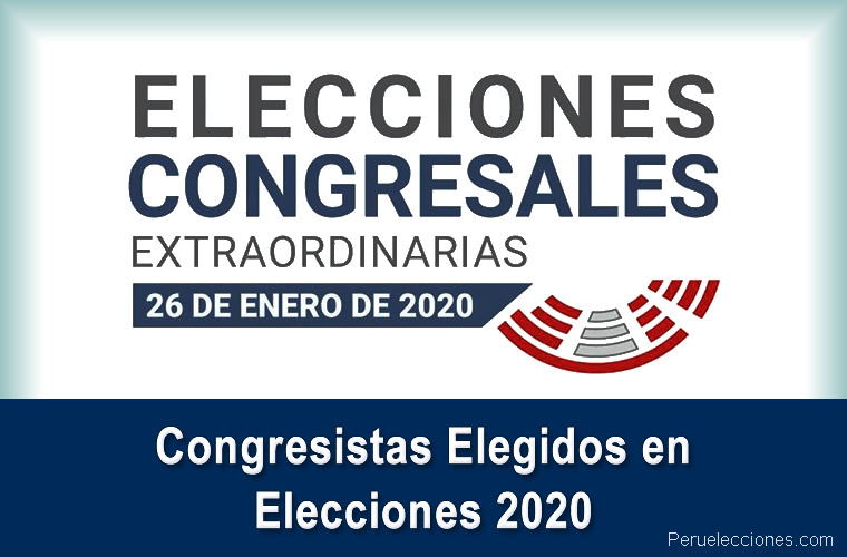 ONPE Lista de los 130 congresistas elegidos en elecciones 2020