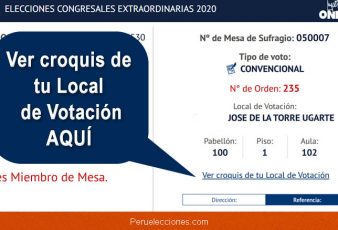 Ver croquis de tu Local de Votación ONPE Elecciones 2020